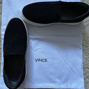 Vince Black Suede Loafers size 7